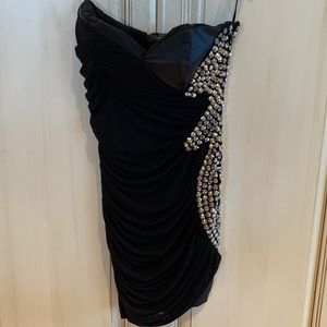 Bebe black strapless dress